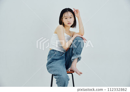 一個美麗健康的女人的形象 一個美麗健康的女人的形象 112332862