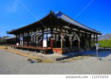 [Nara Prefecture] Gokurakubo Main Hall of Gangoji Temple in sunny weather 112333434