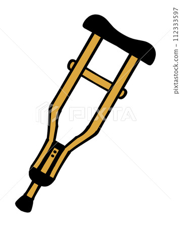 Crutches illustration material 112333597