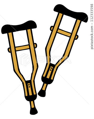 Crutches illustration material Crutches illustration material 112333598
