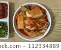 Cabbage Kimchi and Radish Kimchi  Korean called Kimch and kkakdugi 112334889