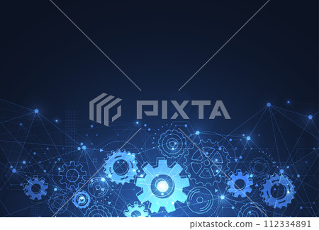 Abstract gear wheel mechanism background. Machine technology. Vector illustration Abstract gear wheel mechanism background. Machine technology. Vector illustration 112334891