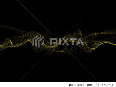 Abstract background with dynamic particle sound waves. Wave of musical soundtrack for record. Vector illustration Abstract background with dynamic particle sound waves. Wave of musical soundtrack for record. Vector illustration 112334893