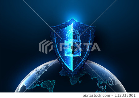 Cyber security, global digital internet protection, world shielding futuristic concept Cyber security, global digital internet protection, world shielding futuristic concept 112335001