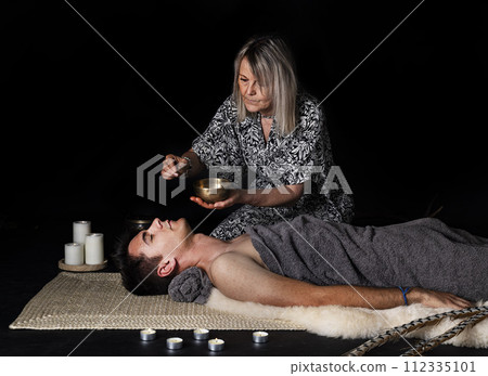 man and energy healing 112335101