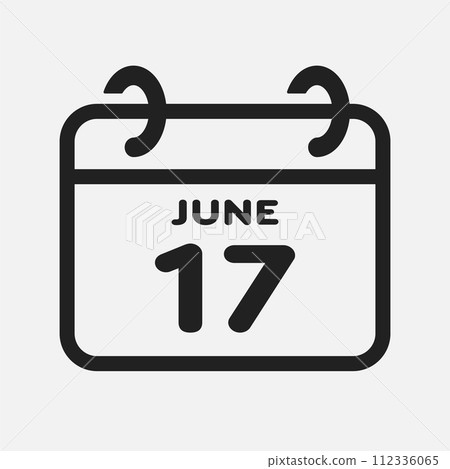 Icon page calendar day - 17 June 112336065
