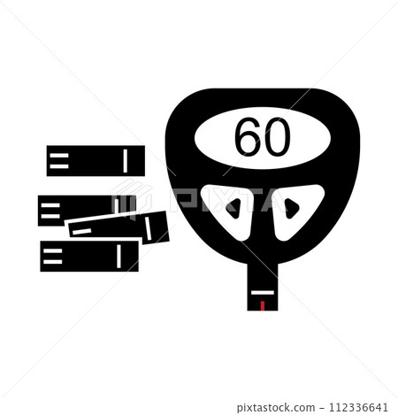 blood sugar meter icon vector 112336641