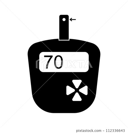 blood sugar meter icon vector 112336643