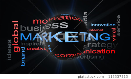 Marketing Business Strategy Word Cloud Text Concept 112337313