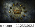Coronavirus, COVID-19 outbreak pandemic all over European Union. Infected EU flag. Corona Bacteria and infected stars illustration 112338028