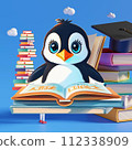 Penguin is also serious about studying for entrance exams! 112338909