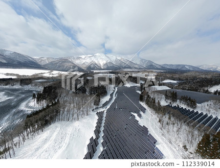 Onikobe Snow Scene-Aerial View Onikobe Snow Scene-Aerial View 112339014
