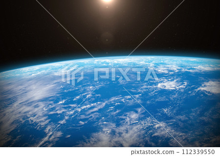 Blue Earth in the space. Blue Earth in the space. 112339550
