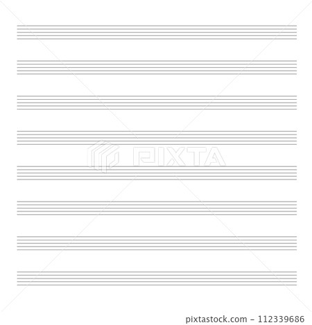 Illustration of a simple staff notation 112339686