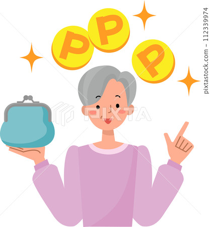 一位資深女性解釋觀點的插圖 112339974
