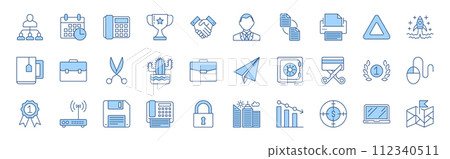 Business, office, finance icons set Business, office, finance icons set 112340511