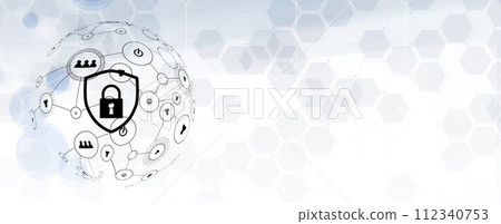 Cyber security and information or network protection. Future cyber technology web services for business and internet project 112340753
