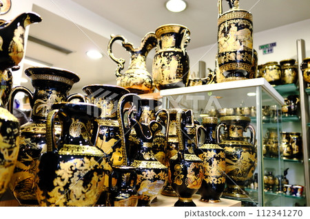 Greek antique shops and souvenir goods 112341270