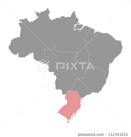 South Region map, Brazil. Vector Illustration. 112341813