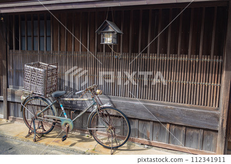 Old townscape and bicycles Old townscape and bicycles 112341911