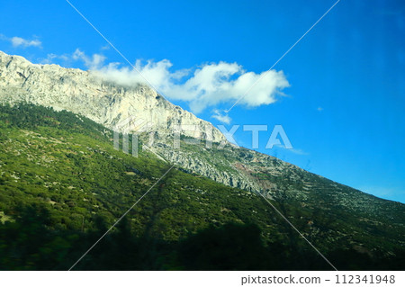 Greek streetscapes, residential areas, and daily life 112341948