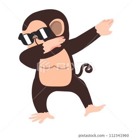 Cute Monkey Dabbing Cartoon animal Cute Monkey Dabbing Cartoon animal 112341960