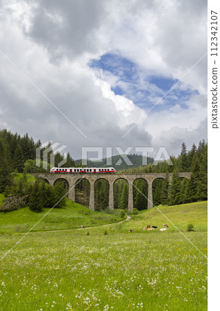 Railway bridge Chramossky viadukt near Telgart, Horehronie, Slovakia Railway bridge Chramossky viadukt near Telgart, Horehronie, Slovakia 112342107