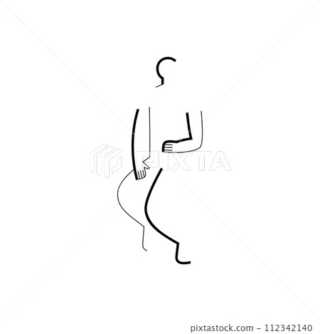 Icon of sitting man isolated on white Icon of sitting man isolated on white 112342140