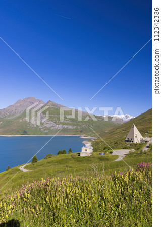 Landscape near Lac du Mont Cenis, Savoy, France 112342386