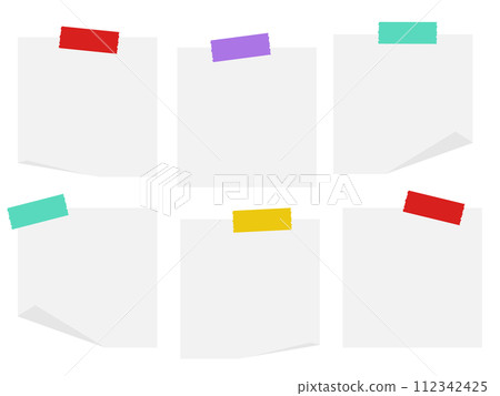 復古美紋膠帶和備忘錄 6 件套 112342425