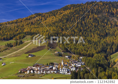 Typical landscape near San Martin de Tor, Dolomiti, South Tyrol, Italy Typical landscape near San Martin de Tor, Dolomiti, South Tyrol, Italy 112342892