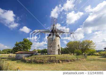 Vensac windmill,  Gironde department, Nouvelle-Aquitaine,  France 112343091