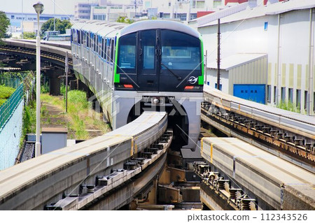 Connecting the international airport and the city center at high speed...monorail turnout Connecting the international airport and the city center at high speed...monorail turnout 112343526