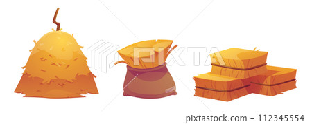 Haystack set isolated on white background Haystack set isolated on white background 112345554