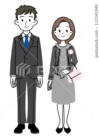 插畫素材:入學典禮、幼兒園入學典禮、畢業典禮、情侶 插畫素材:入學典禮、幼兒園入學典禮、畢業典禮、情侶 112345948