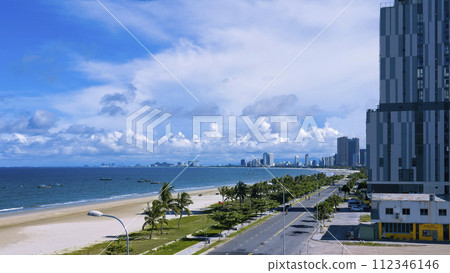 越南峴港的美溪海灘和藍色的大海 / 越南峴港 越南峴港的美溪海灘和藍色的大海 / 越南峴港 112346146
