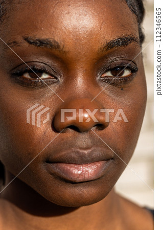 Close-Up Portrait of a Young African Woman Close-Up Portrait of a Young African Woman 112346565