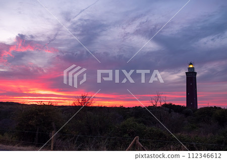 Twilight Guardian: Lighthouse Against Fiery Sky Twilight Guardian: Lighthouse Against Fiery Sky 112346612