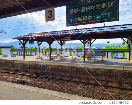 Obuse Town, Nagano Prefecture An anime-like summer station 112346662