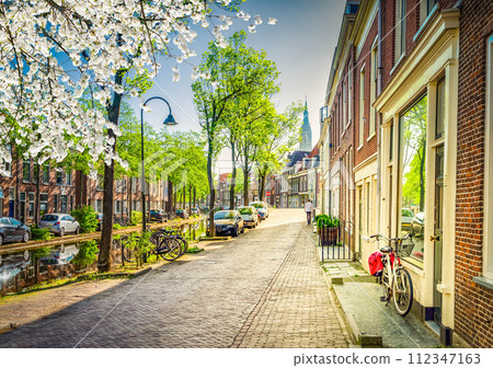 Delft old town in Holland 112347163