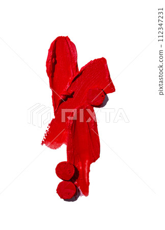 Various lipstick swatch stroke isolated on white Various lipstick swatch stroke isolated on white 112347231