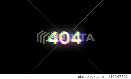 3D rendering error 404 text with screen effects of technological glitches 3D rendering error 404 text with screen effects of technological glitches 112347762