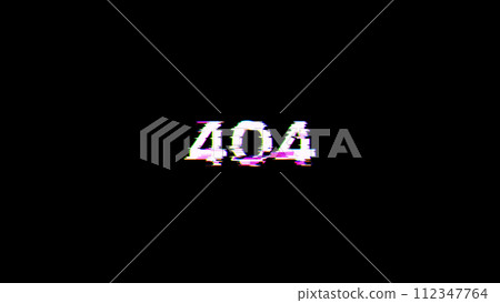 3D rendering error 404 text with screen effects of technological glitches 3D rendering error 404 text with screen effects of technological glitches 112347764