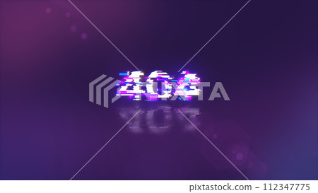 3D rendering error 404 text with screen effects of technological glitches 3D rendering error 404 text with screen effects of technological glitches 112347775
