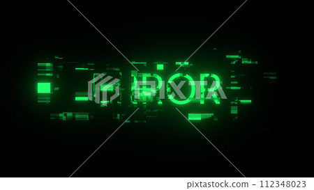3D rendering error text with screen effects of technological glitches 3D rendering error text with screen effects of technological glitches 112348023
