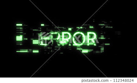 3D rendering error text with screen effects of technological glitches 3D rendering error text with screen effects of technological glitches 112348024