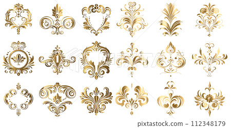 Elegant emblem, frame and monogram luxury logotype. Floral line design, vector Elegant emblem, frame and monogram luxury logotype. Floral line design, vector 112348179