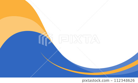 Color wave. Blue and orange dynamic shapes. Template for banners, covers, posters, flyers and creative ideas 112348626