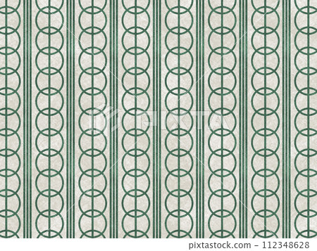 日本圖案 kuruwa tsunagi 日本紙材質_綠色 112348628