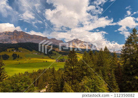Dolomiti Alps in Alta Badia landscape view 112350082
